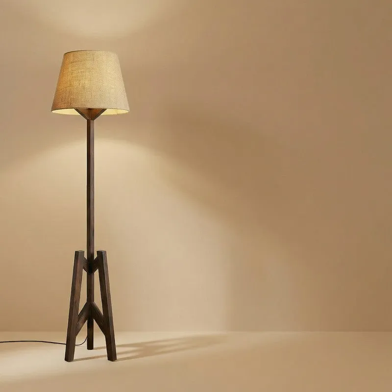 SoftBeam Wooden Floor Lamp - Brown media 6
