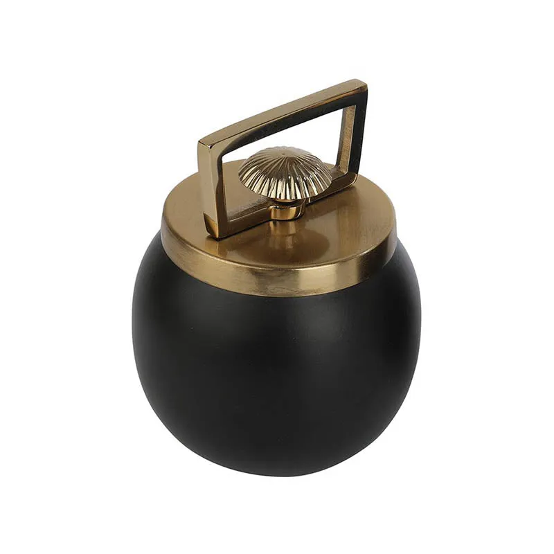 Jarrah Storage Jar (Black & Gold) - Small media 3