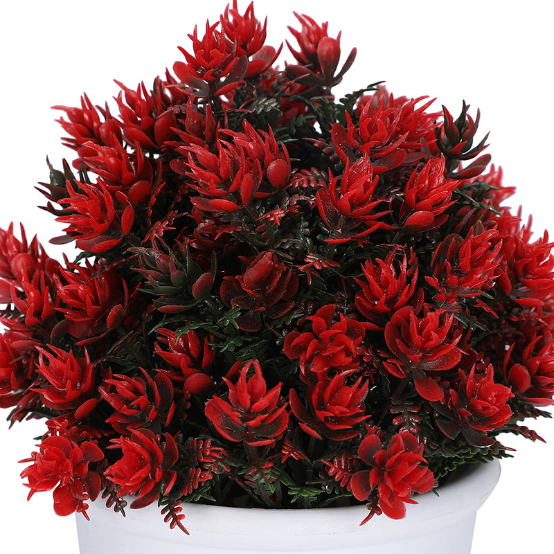 Aalto Artificial Plant With Black Plastic Pot (Red & Yellow) - Set Of Two media 2