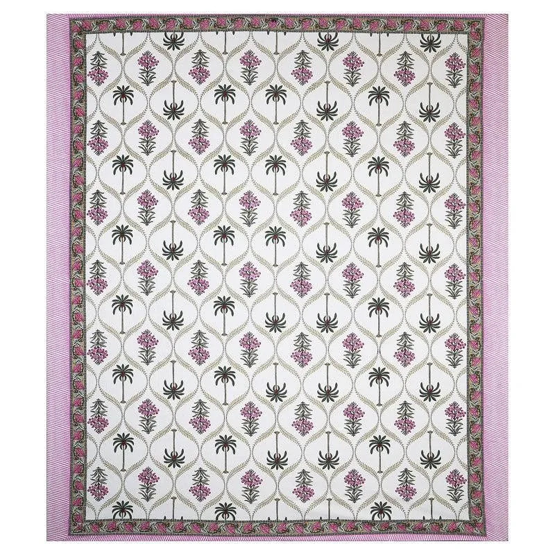 Amoda Ethnic Cotton Bedsheet (Pink) - 160 TC media 3