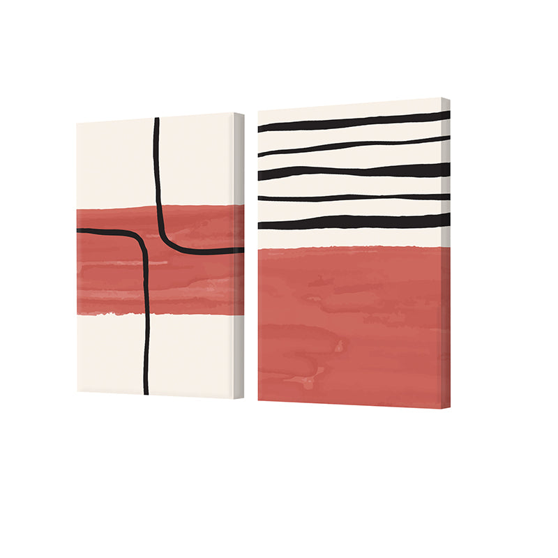 Dulcie Abstract Canvas Wall Painting - Set Of Two media 4