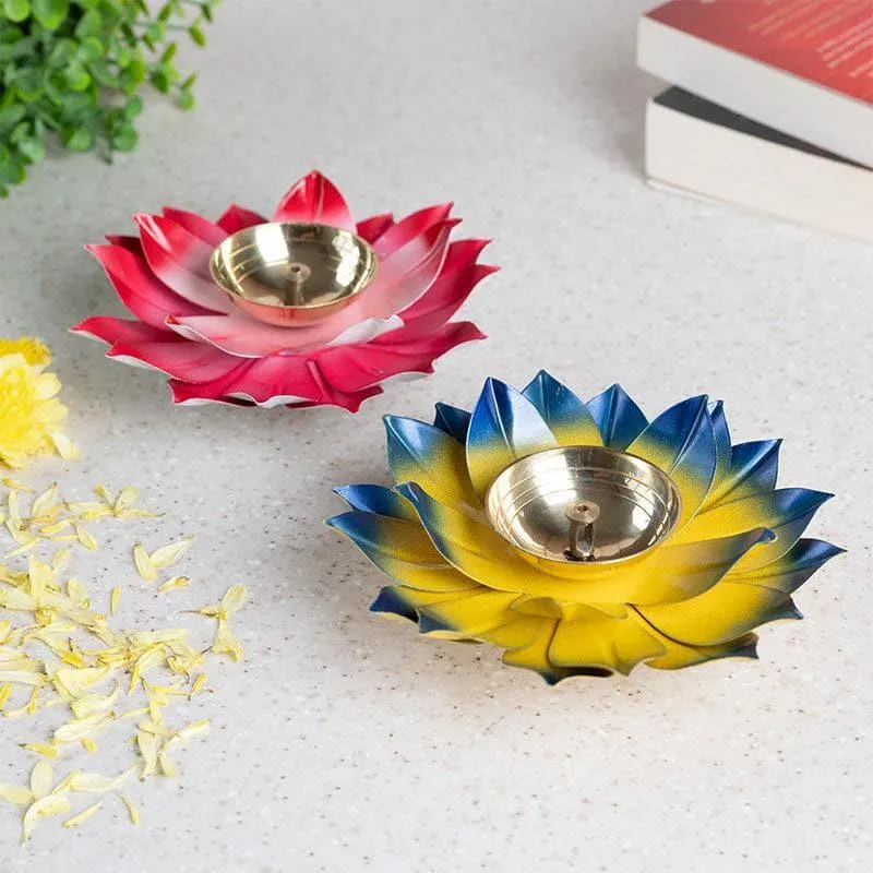 Lotus Kuber Diya - Set Of Two media 1