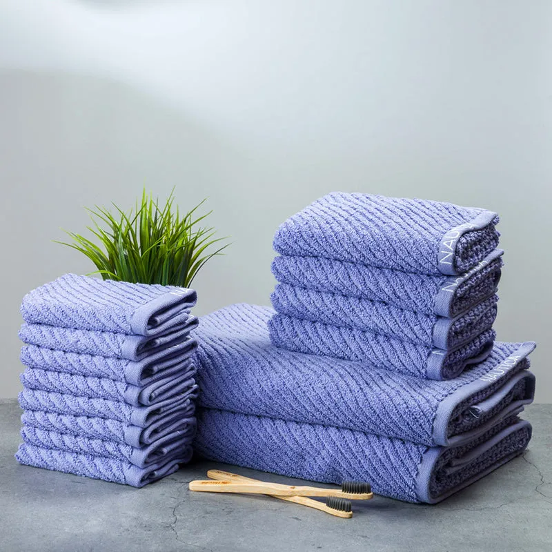 Nautica Riviera Soft Cotton Towel Set (Light Blue) - Set Of Fourteen media 1