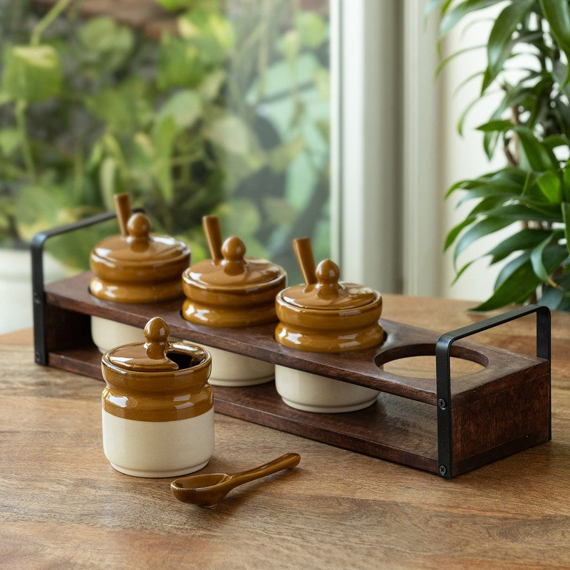 Earthnest Ceramic Jar Set - Nine Piece Set - 270 ML
