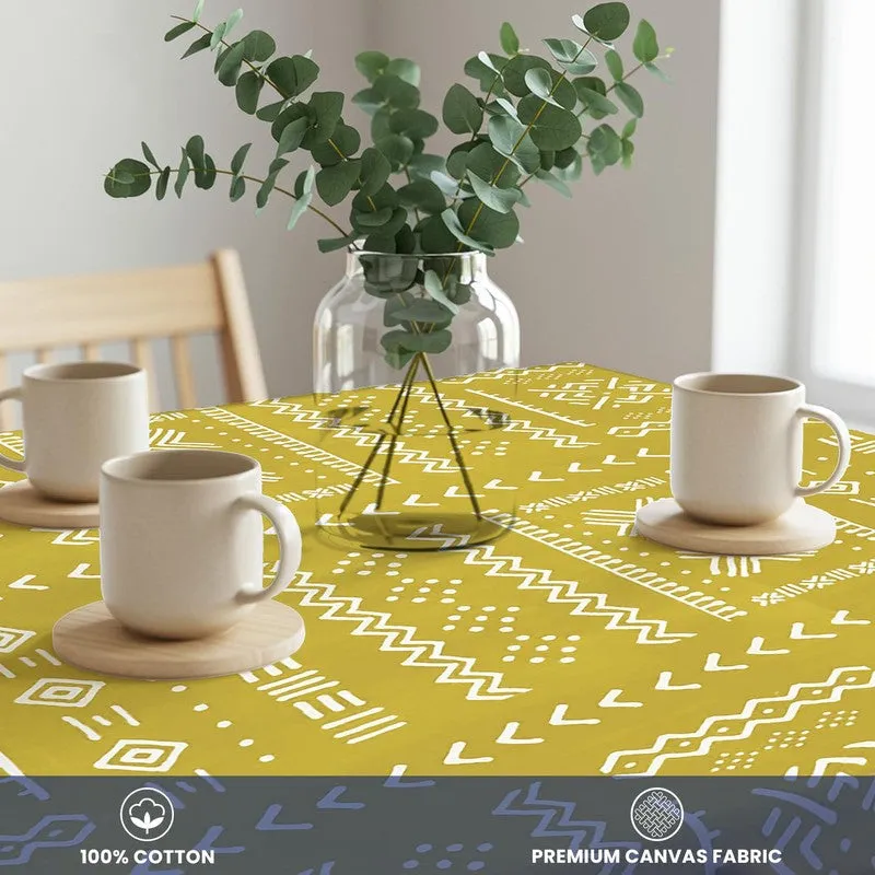 Urban Space Kiroa Yellow Cotton Table Cover media 4