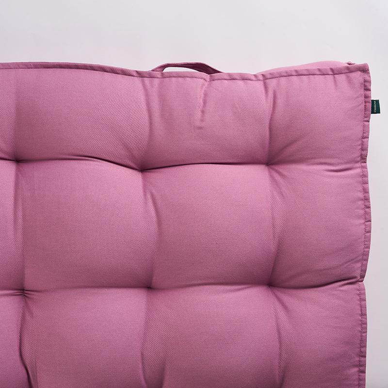 Plushport Solid Cotton Floor Cushion (Pink) - Set Of Two media 4