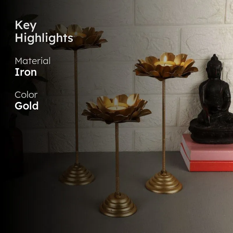 Phoola Tealight Holder - Set Of Three media 2