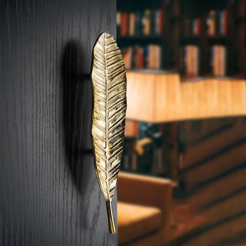 Willow Touch Handmade Door Handle - Gold media 1