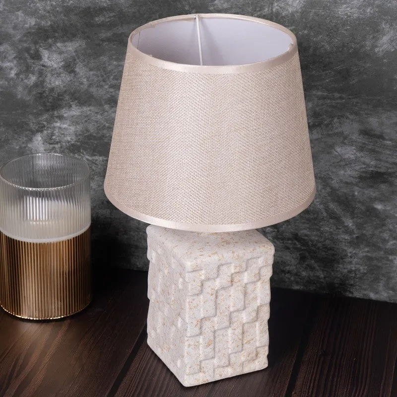AarviDecor Loxley Classic Cotton Table Lamp - Grey media 4