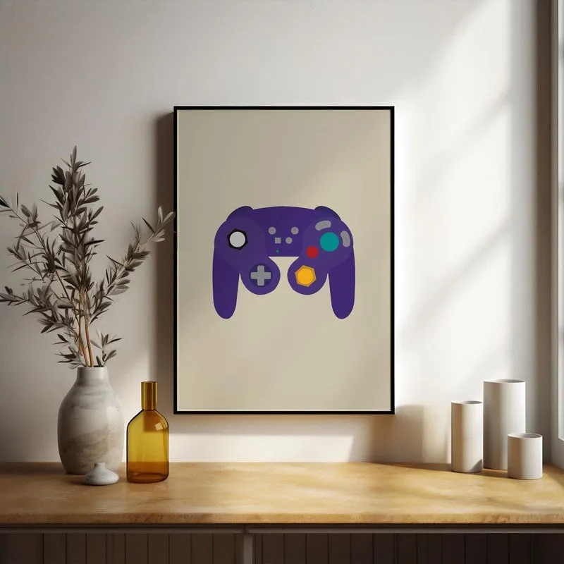 Retro Joystick Framed Canvas Wall Painting media 5