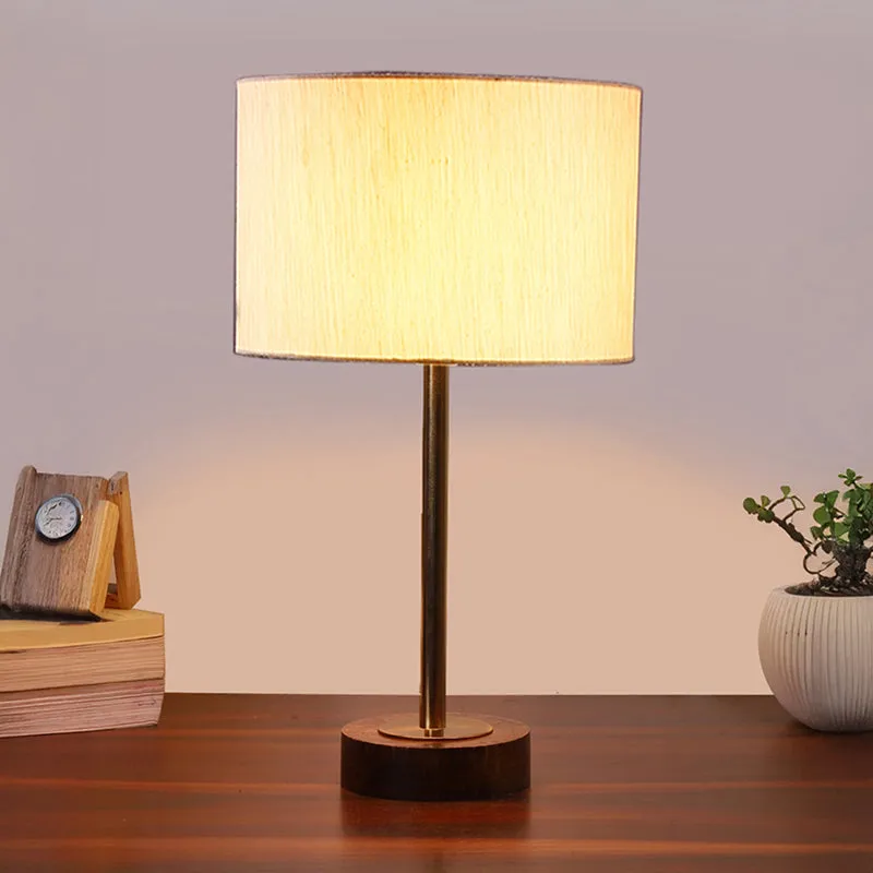 Cotin I Rodin Wooden Table Lamp - Beige,Gold,Brown media 2