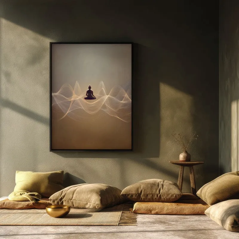 Buddha In Tranquil Harmony II Archival Paper Wall Painting With Black Frame media 3