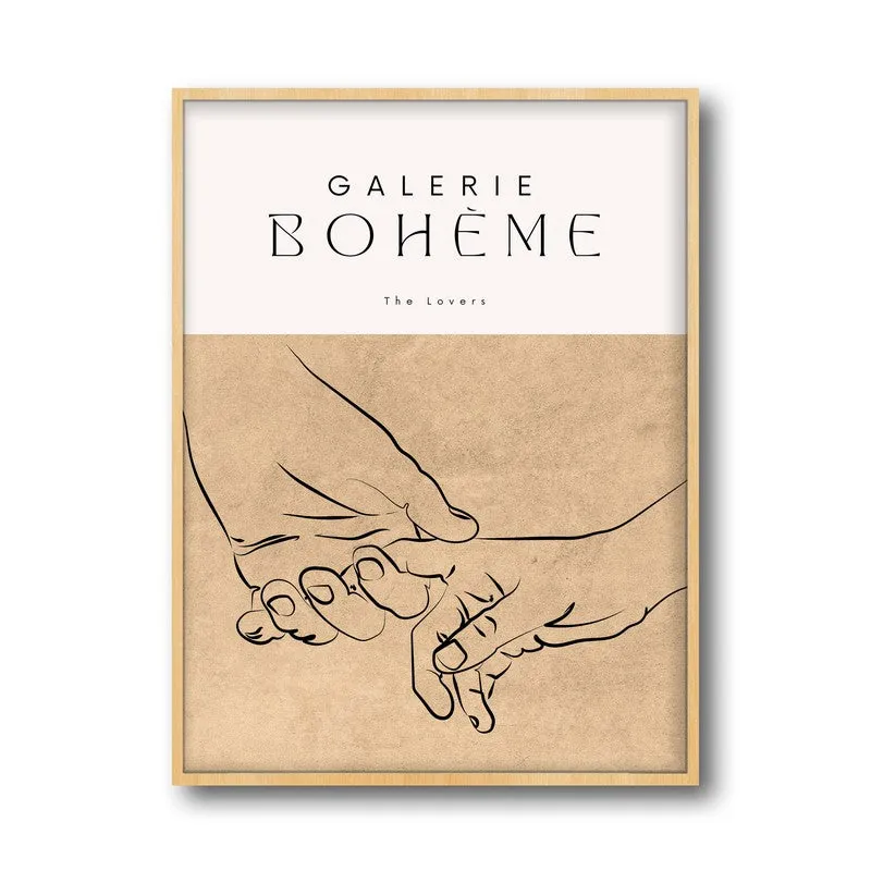 Unspoken Vow Canvas Wall Painting With Brown Frame media 3