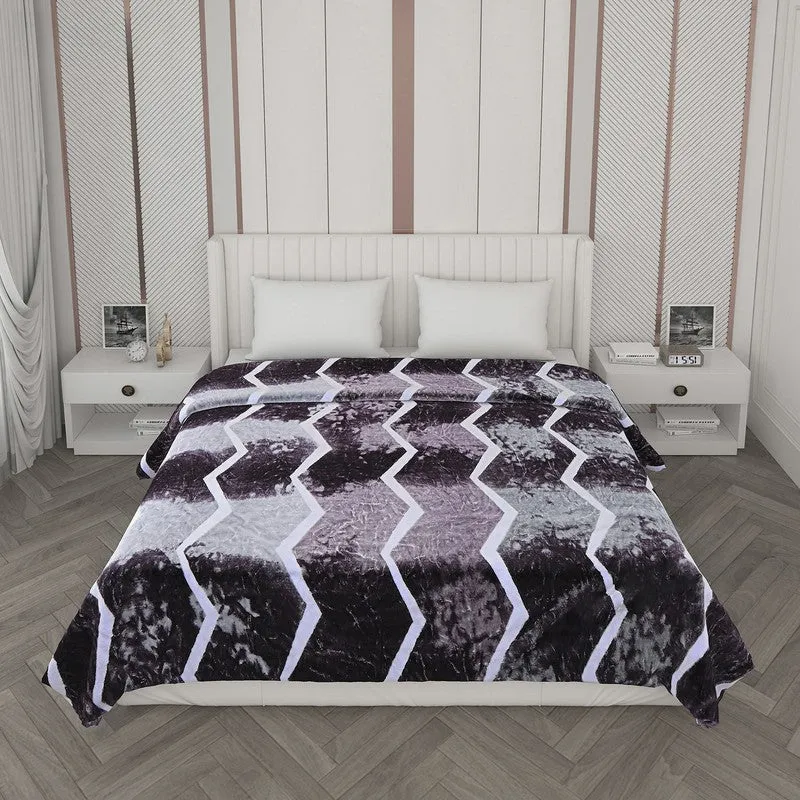 Monte Carlo Midnight Mosaic Blanket (Brown)- 600 GSM media 4