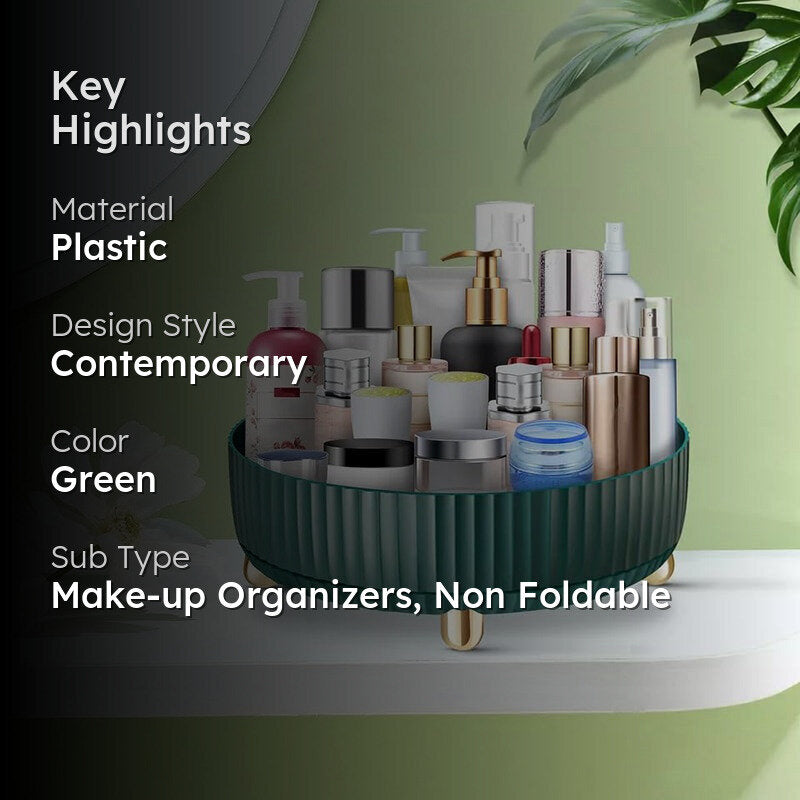 Bits & Bliss Revolving Desk Organizer - Dark Green media 2