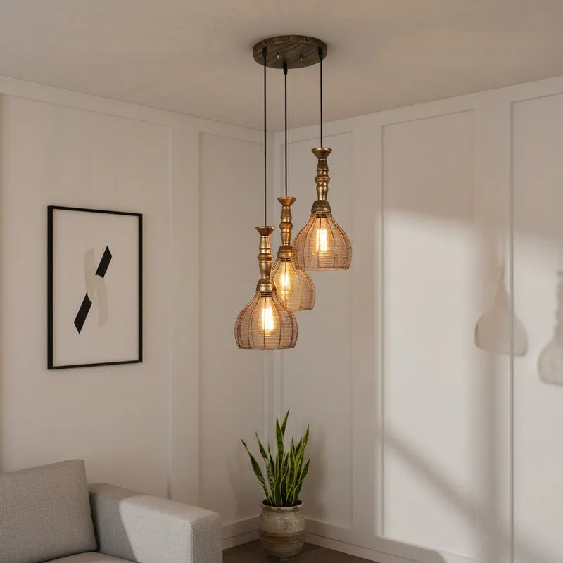 Heritage Cage Iron Ceiling Lamp media 1
