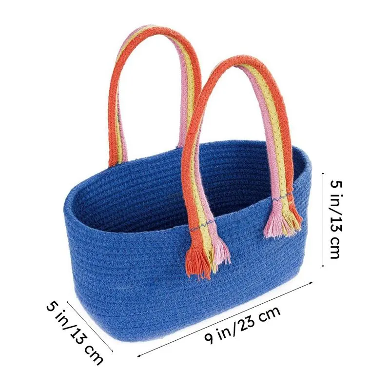 Tidy Twist Cotton Storage Basket Blue media 8