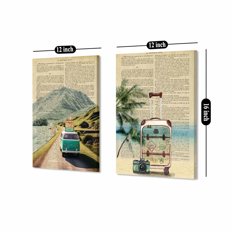 Hit The Road Wall Painting - Set Of Two media 5