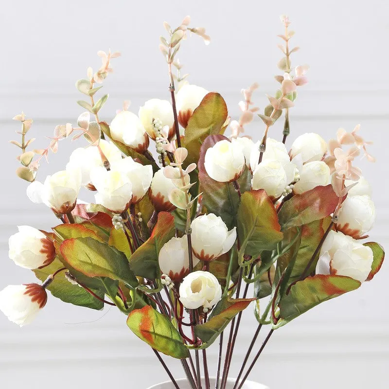 Cross Mini Rose Artificial Flowers - White media 5