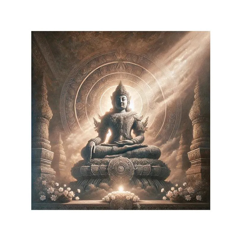 Temple Light Buddha Wall Painting media 5