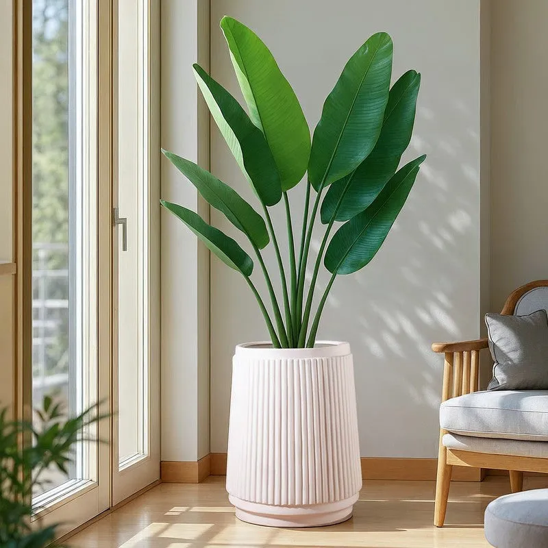 Amsterdam Muse Fiberglass Planter - White media 4