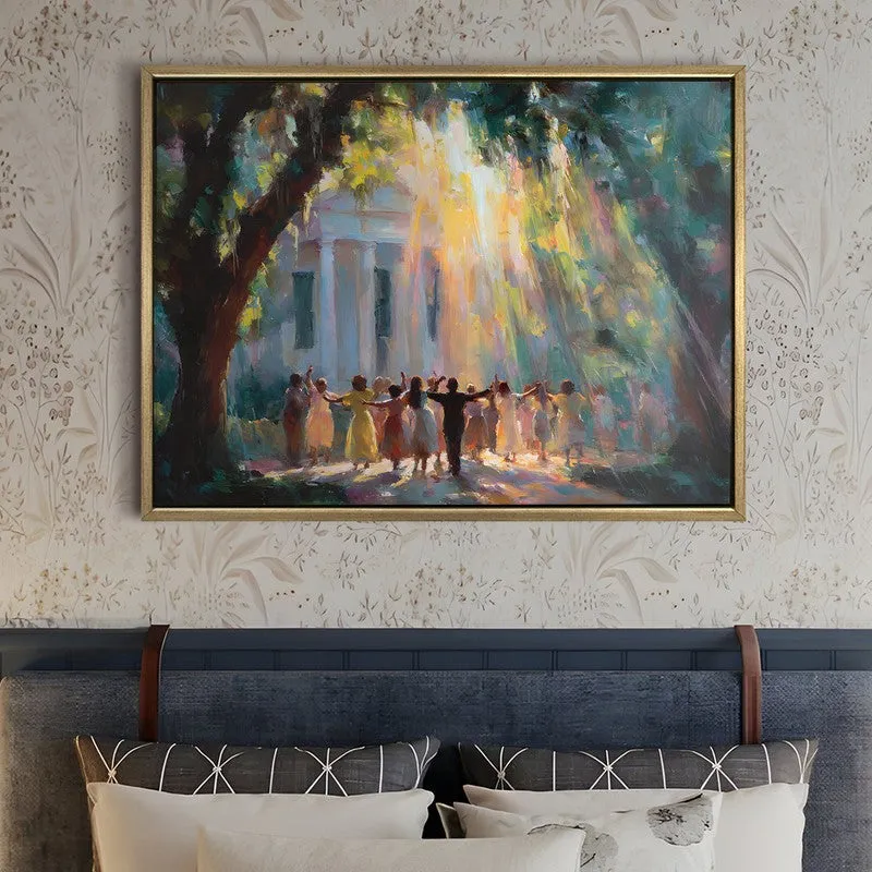 Sunbeam Harmony Canvas Wall Painting With Frame media 5