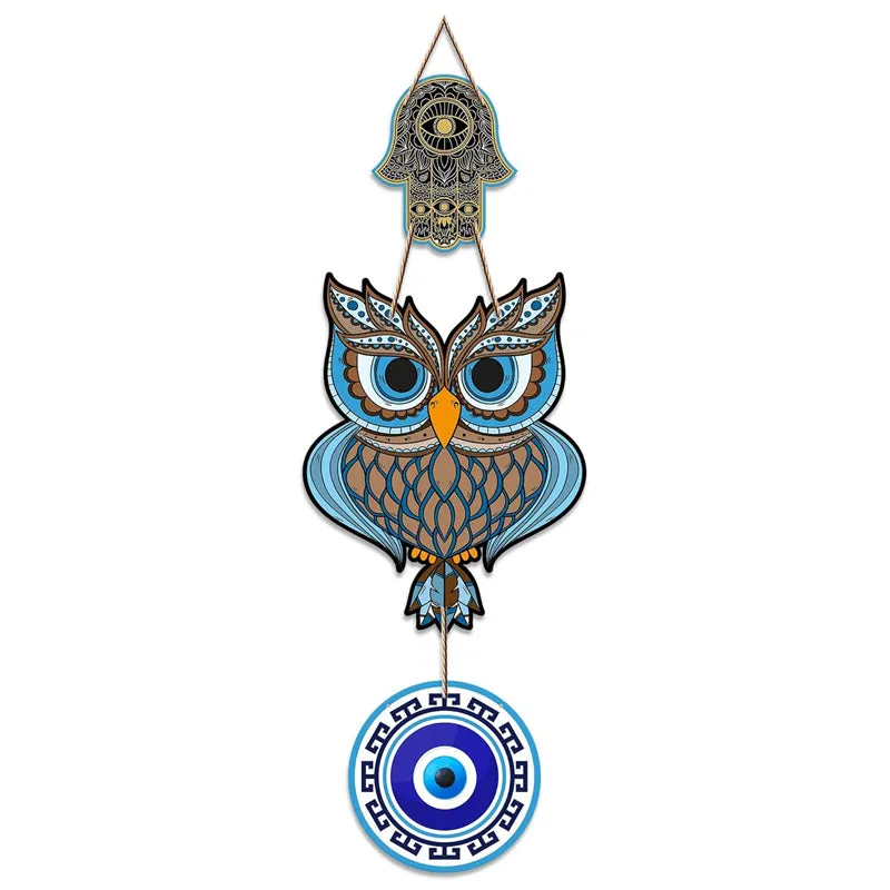 Owl Nazar III Polyester & MDF Wall Hanging media 4