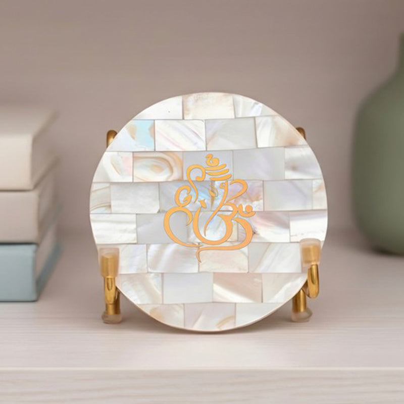 Ganesha Mother Of Pearl Religious Accent