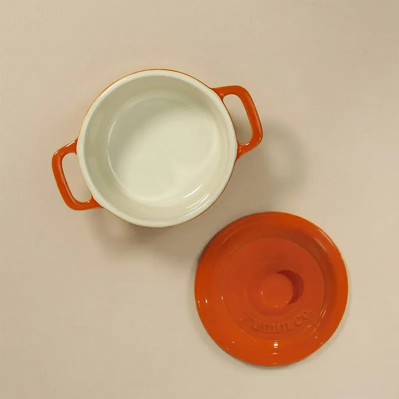 Cumin Co Ceramic Mini Cocottes (Red/240 mL) - Set of Two media 4