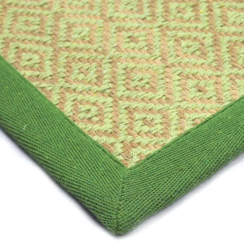Saral Home TerraTread Anti-Slip Jute Cotton Area Rug - Green media 5