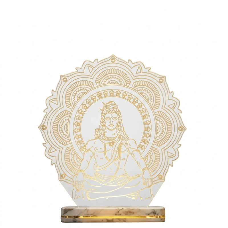 Shiv Tapasya Acrylic Table Lamp - Transparent media 5