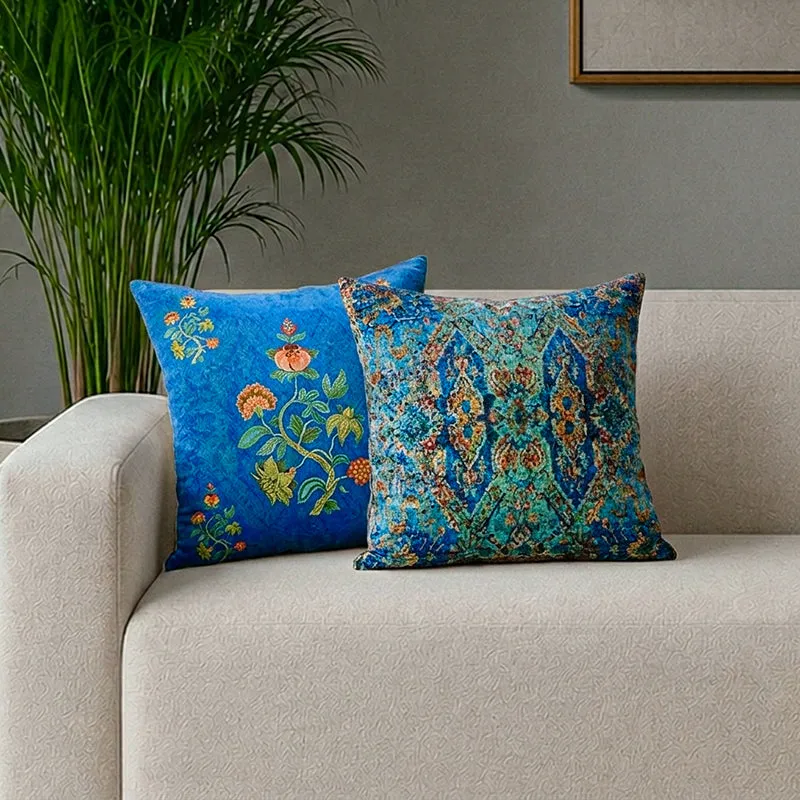 Swayam Lapiz Lazuli Cushion Cover - Set Of Two media 1