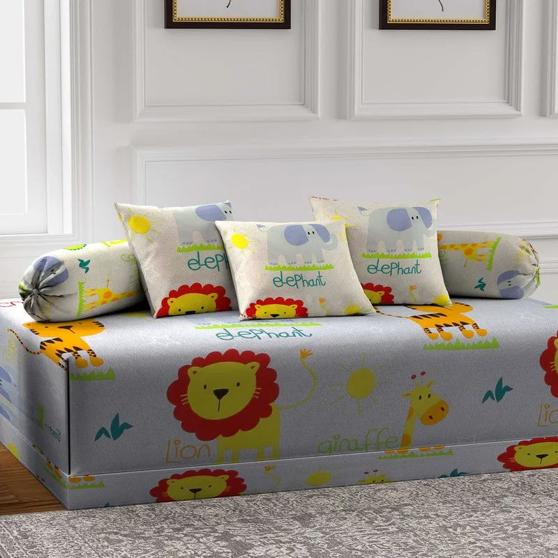 Funzo Printed Diwan Set - Six Piece Set media 3