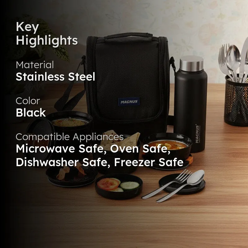 Movix Dash Lunch Box with Lunch Bag - Five Piece Set media 2