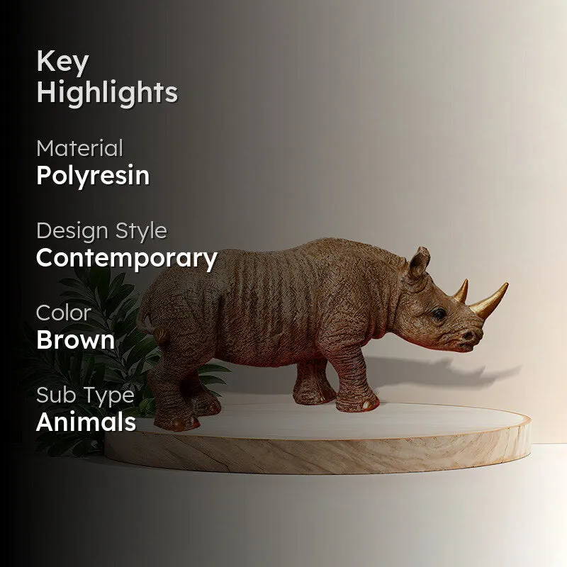 Rhino King Polyresin Showpiece media 2