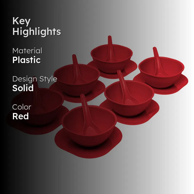 Cesar 400 ml Soup Bowl (Red) - Eighteen Piece Set media 2