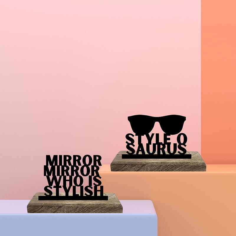 Mirror Mirro Stylish Showpiece - Set Of Two