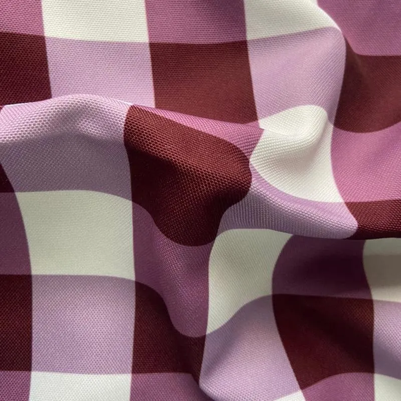 Mabel Checkered Poly Canvas Table Runner - Purple media 5