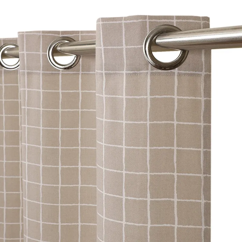 LineCraft Drape Cotton Curtain - Beige media 6