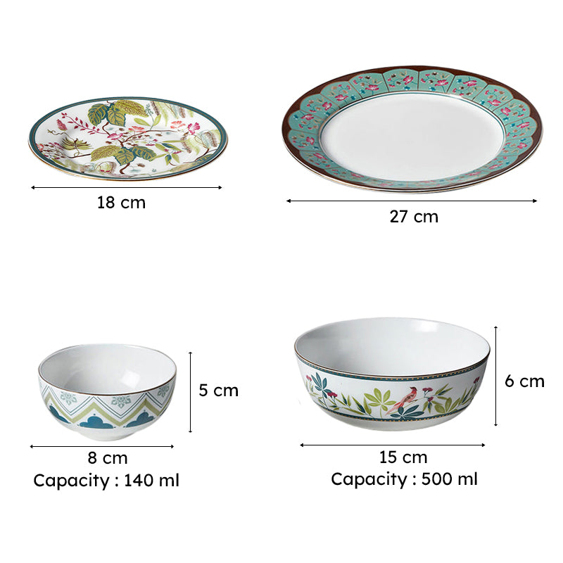 India Circus Versailles Bone China Dinner Set - 20 Piece Set media 9