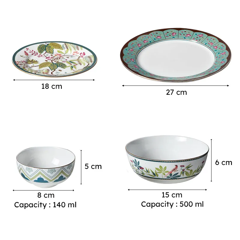 India Circus Versailles Bone China Dinner Set - 20 Piece Set media 9