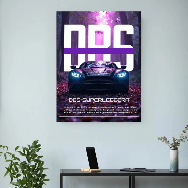 DBS Superleggera Wall Poster - Purple media 3
