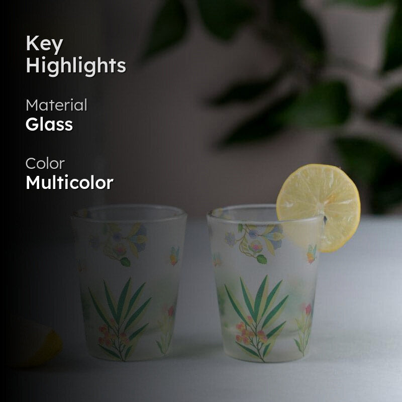 Grassy Glee Frosted Shot Glass (30 ml) - Set Of Two media 2