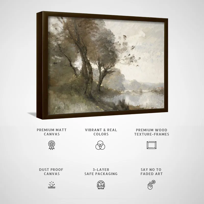 Ethereal Waters Wood Wall Art With Frame - Black media 5