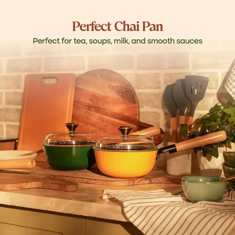 Cumin Co Enamel Cast Iron Sauce Pan (1500 mL) - Green media 12