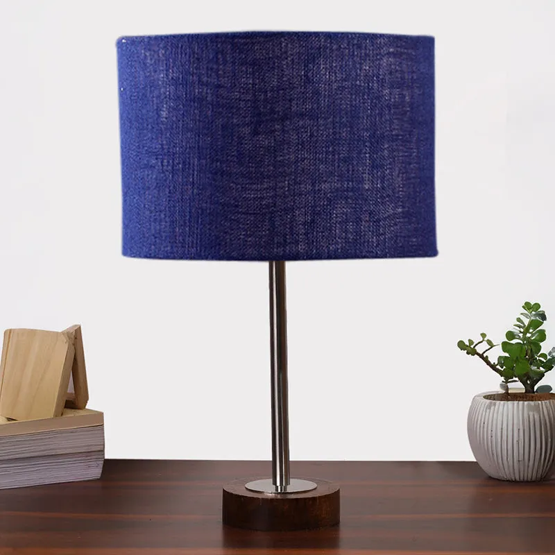 Sienna I Rodin Wooden Table Lamp - Blue,Silver,Brown media 3