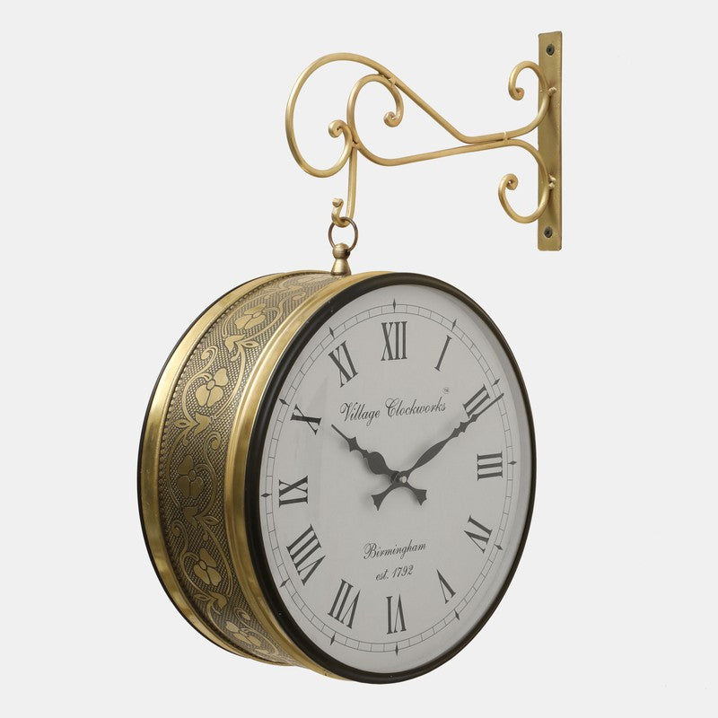 Railway Regency Double - Sided Vintage Wall Clock - Gold media 7