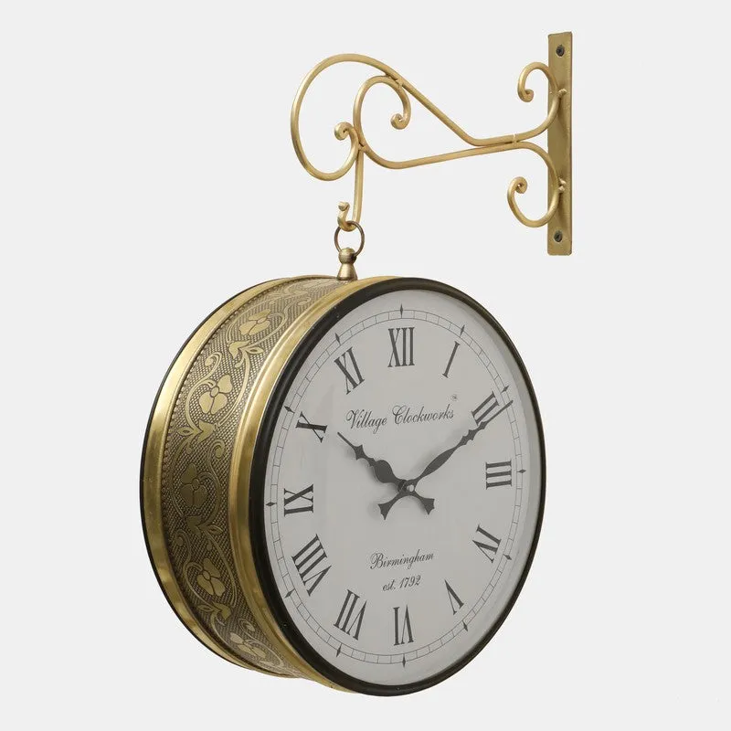 Railway Regency Double - Sided Vintage Wall Clock - Gold media 7