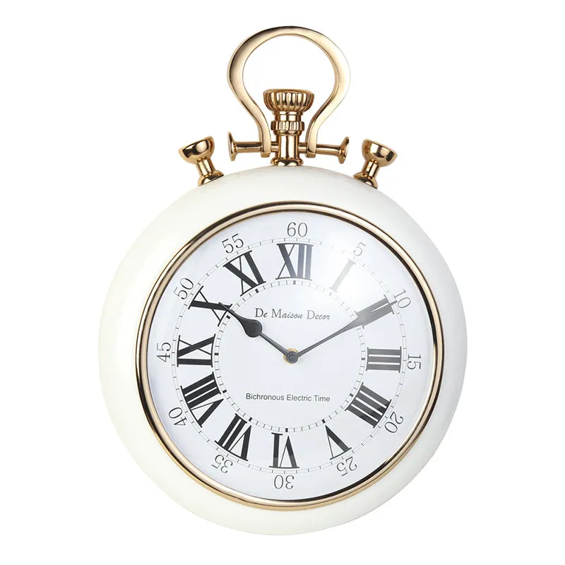 Ancient Poe Wall Clock - White media 3