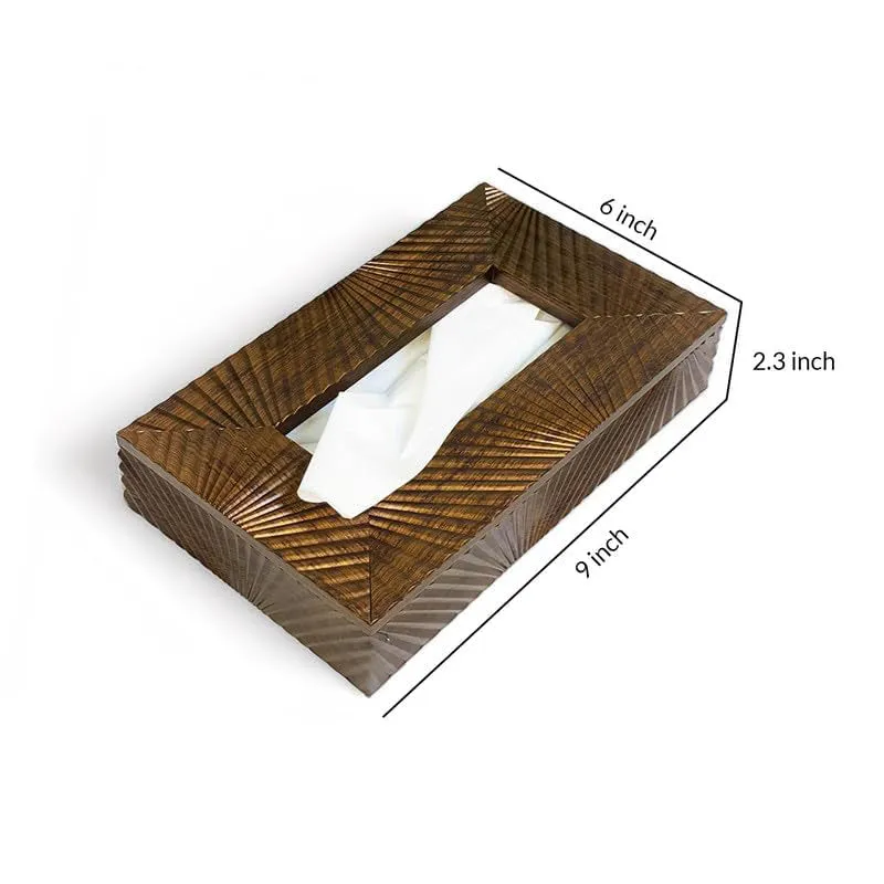 Stripe Stride Tissue Box - Brown media 9